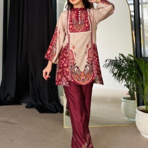 Digital Print Shalwar Kameez Silk Two Piece